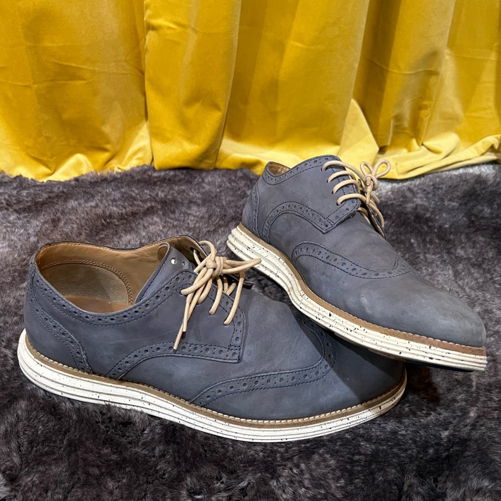 Cole Haan Lunargrand Wingtip "Berkeley Blue" - Pre worn, good condition